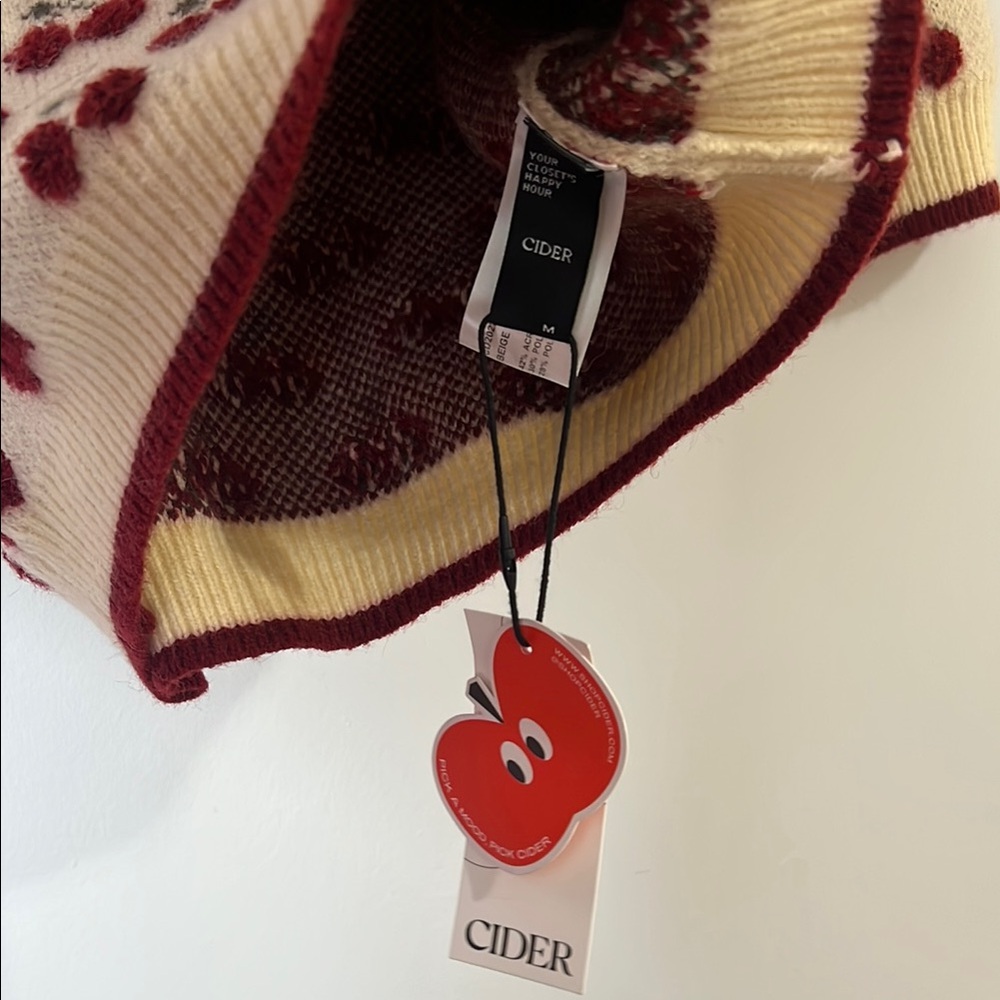 Cherry Pattern Knit Sweater - Picture 2 of 4